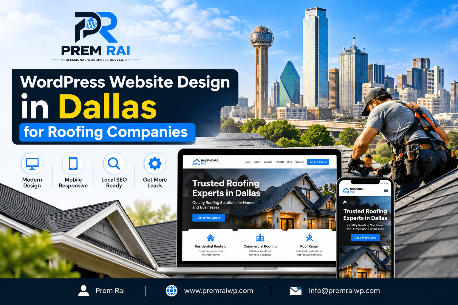 WordPress Website Design in Dallas for Roofing Companies