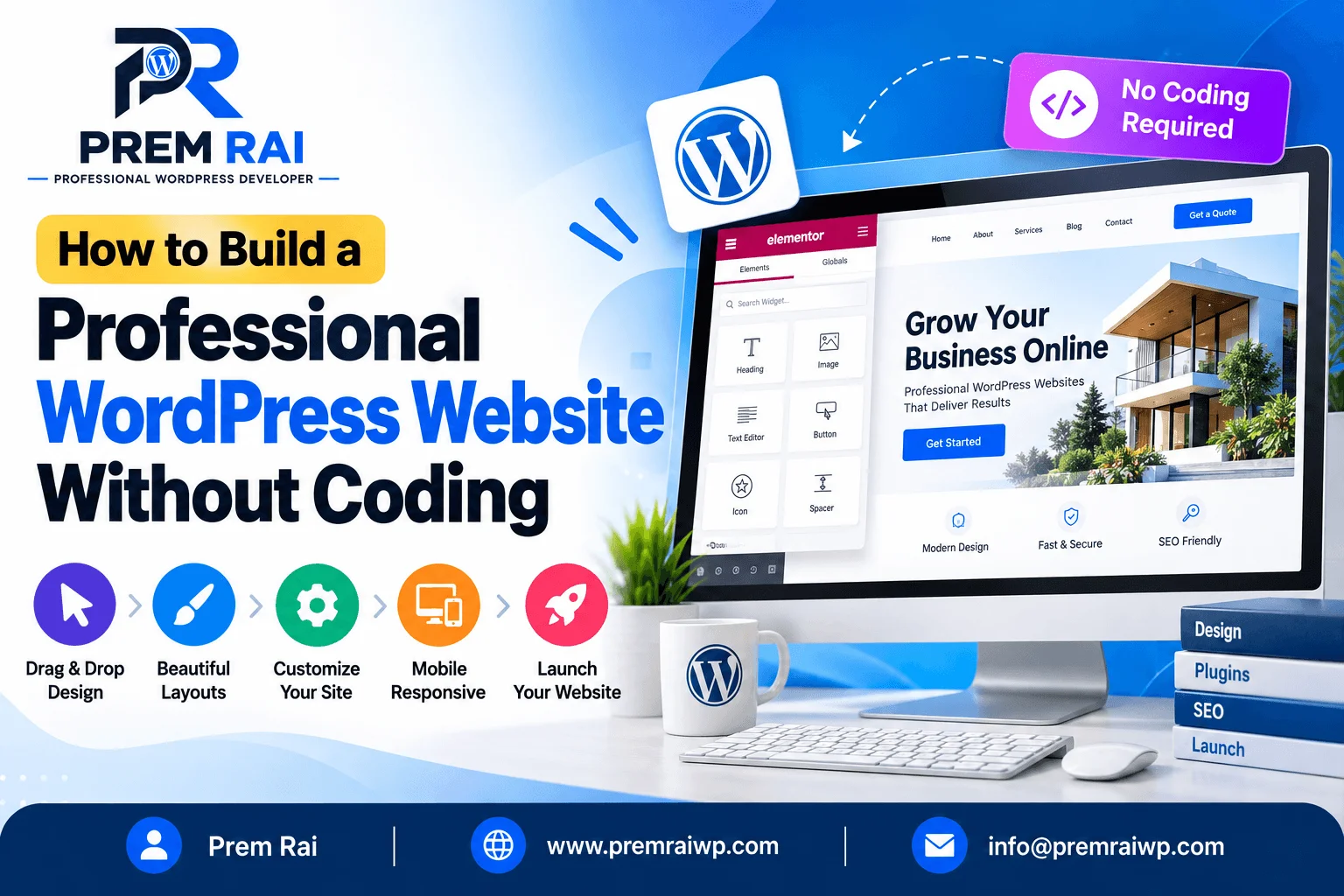 How to Build a Professional WordPress Website Without Coding